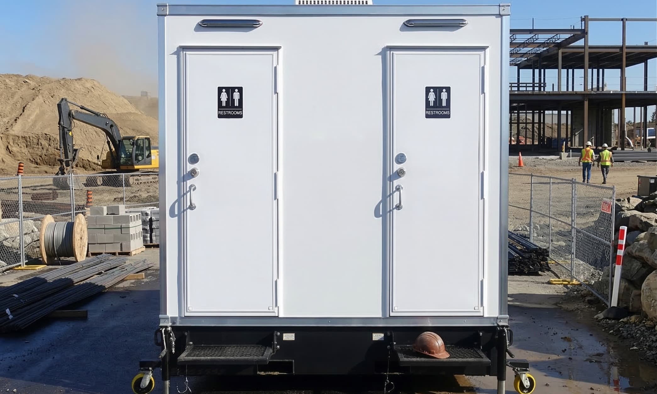 Construction restroom trailer